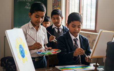 Students Painting